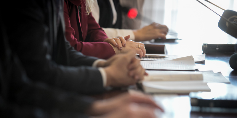 Public inquiries. A panel of legal specialists sat in a hearing